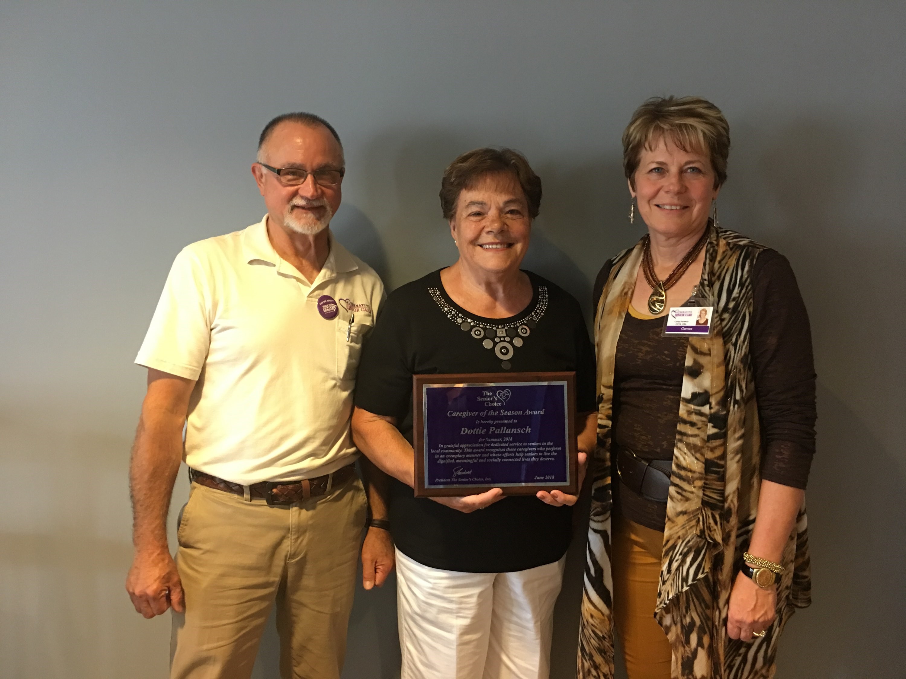 National Honors For Team Member Dottie Pallansch - Alternative Senior Care