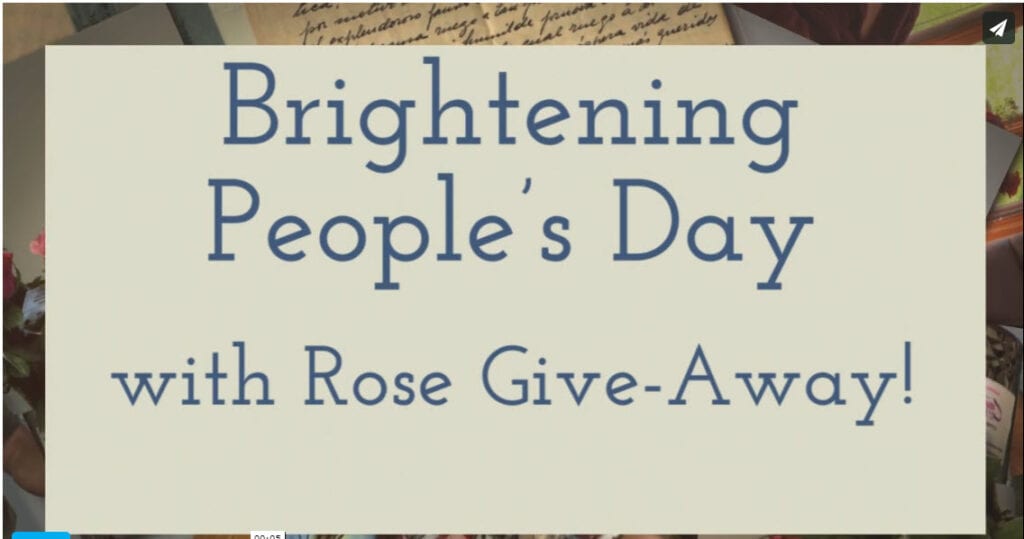 Brightening Peoples' Day with Rose Give-Away